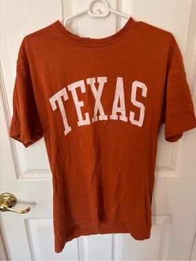 ComfortWash Rust Orange Tee with White Print